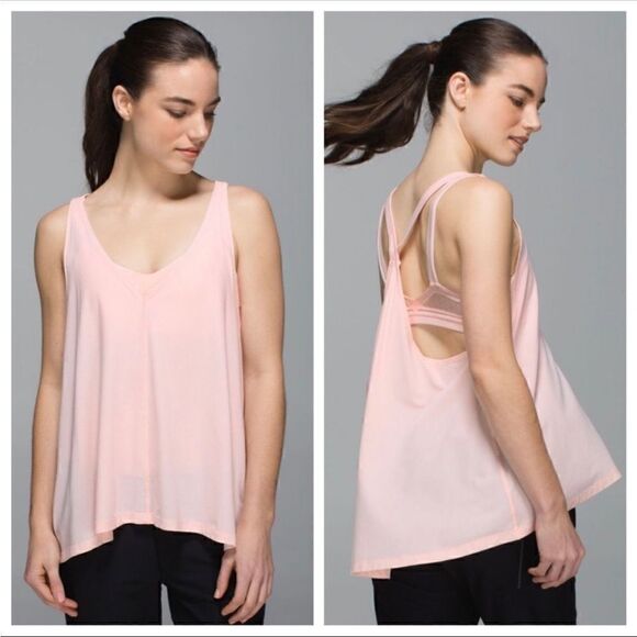 Lululemon The Oneness Tank Heathered Parfait Pink Size 6 - Picture 1 of 7